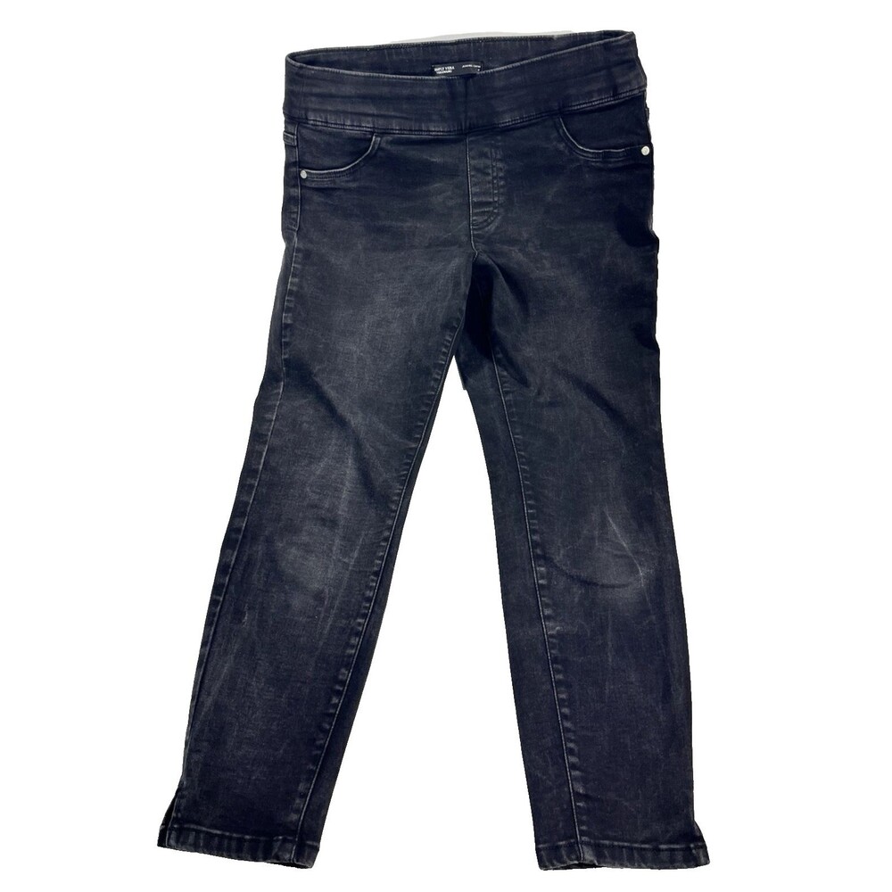 Simply Vera Wang Jeans Pull On Capri Black Stretch 23.5" Inseam Women's 8